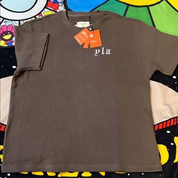 YoungLA Thermal Oversized Shirt Chocolate - Picture 4 of 15